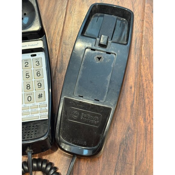 Vintage MCM BellSouth Model 475 Black Landline Corded Telephone Pall Table Prop - Picture 6 of 7